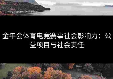 金年会体育电竞赛事社会影响力：公益项目与社会责任