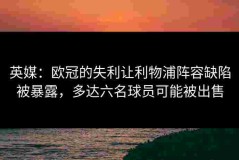 英媒：欧冠的失利让利物浦阵容缺陷被暴露，多达六名球员可能被出售